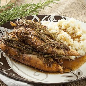 PSMF Rosemary Balsamic Chicken with Mashed Cauliflower